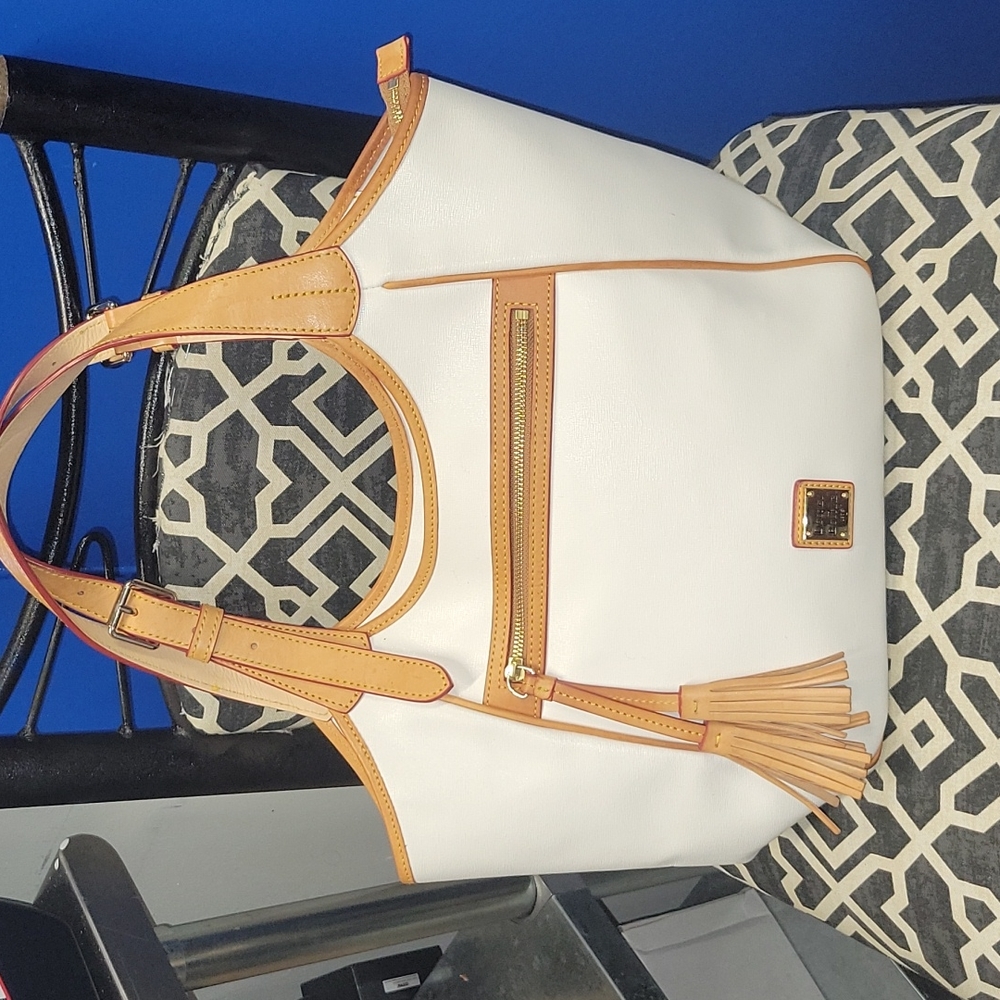 Dooney & Burke White Purse Red Interior